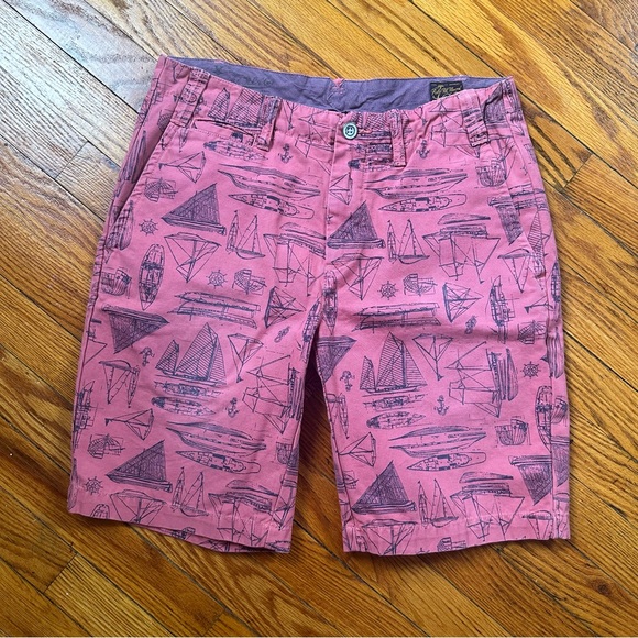 Polo Ralph Lauren Naval Tailors Shorts Boat Print Classic Fit Mens 30 Nautical - Picture 1 of 7